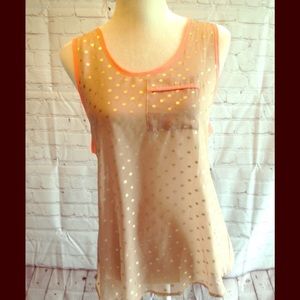 SALE 5/$25 Sheer top blouse size medium
